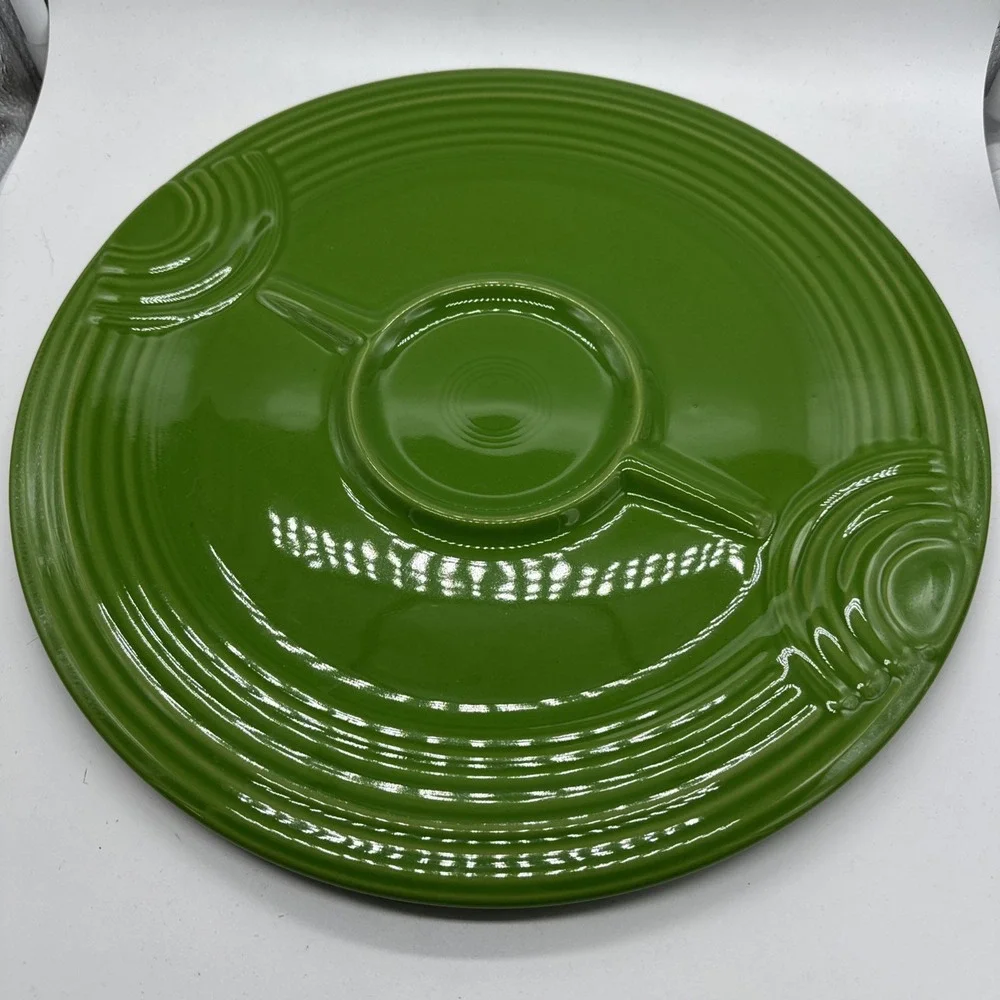 Fiestaware Retired Shamrock Hostess Tray NEW Homer Laughlin Green Platter